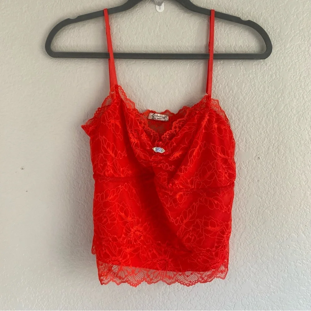 NEW Free People Lacey Essential Red Cami